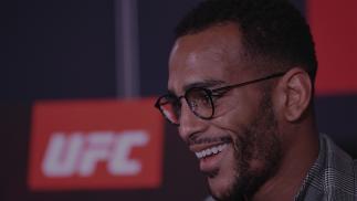 LONDON, ENGLAND - MARCH 14: Danny Roberts of United Kingdom interacts with the media during the UFC Fight Night Ultimate Media Day at Glaziers Hall on March 14, 2019 in London, England. (Photo by Jeff Bottari/Zuffa LLC/Zuffa LLC via Getty Images)