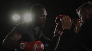 LONDON, ENGLAND - MARCH 13: Leon Edwards of England performs an open workout for fans and media during the UFC Fight Night Open Workouts event at York Hall on March 13, 2019 in London, England. (Photo by Jeff Bottari/Zuffa LLC/Zuffa LLC via Getty Images)