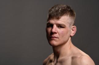 Grant Dawson poses for a post fight portrait backstage during the UFC Fight Night event at Intrust Bank Arena on March 9, 2019 in the Wichita, Kansas. (Photo by Mike Roach/Zuffa LLC)