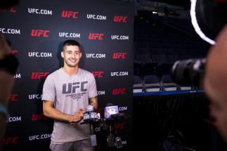 ROCHESTER, NY - MAY 15: Charles Jourdain participates in the UFC Fight Night Dos Anjos v Lee: Open Workouts at Blue Cross Arena on May 15, 2019 in Rochester, New York. (Photo by Brett Carlsen/Zuffa LLC/Zuffa LLC via Getty Images)