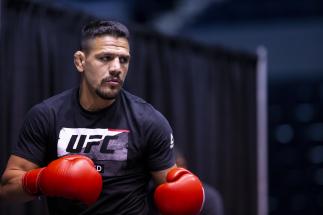 ROCHESTER, NY - MAY 15: Rafael Dos Anjos participates in the UFC Fight Night Dos Anjos v Lee: Open Workouts at Blue Cross Arena on May 15, 2019 in Rochester, New York. (Photo by Brett Carlsen/Zuffa LLC/Zuffa LLC via Getty Images)