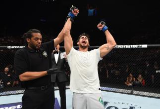 GLENDALE, AZ - APRIL 14: Antonio Carlos Junior of Brazil celebrates his submission victory over Tim Boetsch in their middleweight fight during the UFC Fight Night event at the Gila Rivera Arena on April 14, 2018 in Glendale, Arizona. (Photo by Josh Hedges/Zuffa LLC/Zuffa LLC via Getty Images)