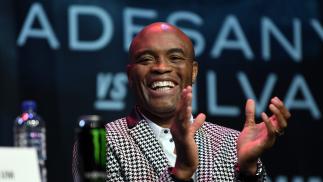 MELBOURNE, AUSTRALIA - FEBRUARY 8: Former middleweight champion Anderson Silva of Brazil speaks to the media during the UFC 234 Press Conference inside The Palms at Crown on February 8, 2019 in Melbourne, Australia. (Photo by Jeff Bottari/Zuffa LLC/Zuffa LLC via Getty Images)