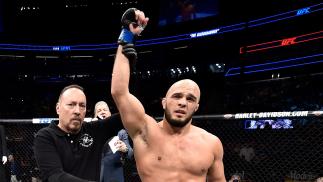 ORLANDO, FL - FEBRUARY 24: Ilir Latifi of Sweden celebrates after his submission victory over Ovince Saint Preux in their light heavyweight bout during the UFC Fight Night event at Amway Center on February 24, 2018 in Orlando, Florida. (Photo by Jeff Bottari/Zuffa LLC/Zuffa LLC via Getty Images)