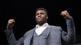 ATLANTA, GA - APRIL 12: Francis Ngannou of Cameroon poses during the UFC Seasonal Press Conference at State Farm Arena on April 12, 2019 in Atlanta, Georgia. (Photo by Carmen Mandato/Zuffa LLC via Getty Images)