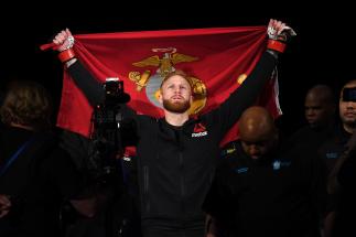 NEW YORK, NY - JANUARY 19: Kyle Stewart walks to the Octagon prior to his welterweight bout against Chance Rencountre during the UFC Fight Night event at the Barclays Center on January 19, 2019 in the Brooklyn borough of New York City. (Photo by Josh Hedges/Zuffa LLC/Zuffa LLC via Getty Images)