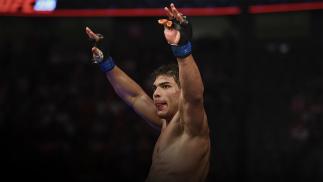 LAS VEGAS, NV - JULY 07: Paulo Costa of Brazil celebrates his win over Uriah Hall of Jamaica in their middleweight fight during the UFC 226 event inside T-Mobile Arena on July 7, 2018 in Las Vegas, Nevada. (Photo by Josh Hedges/Zuffa LLC/Zuffa LLC via Getty Images)