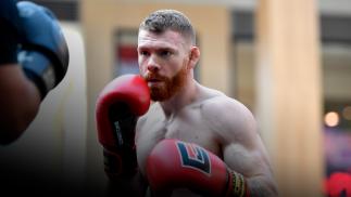 ABU DHABI, UNITED ARAB EMIRATES - SEPTEMBER 04: Paul Felder holds an open training session for fans and media at Yas Mall on September 4, 2019 in Abu Dhabi, United Arab Emirates. (Photo by Jeff Bottari/Zuffa LLC)