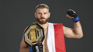 Jan Blachowicz of Poland poses for a post fight portrait backstage during UFC 253 inside Flash Forum on UFC Fight Island on September 27, 2020 in Abu Dhabi, United Arab Emirates. (Photo by Mike Roach/Zuffa LLC)