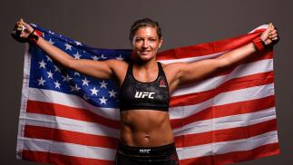 Ashley Yoder poses for a portrait backstage during the UFC Fight Night event at Bon Secours Wellness Arena on June 22, 2019 in Greenville, South Carolina. (Photo by Todd Lussier/Zuffa LLC)