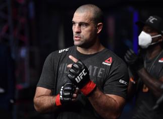 Mauricio 'Shogun' Rua of Brazil prepares to fight Antonio Rogerio Nogueira of Brazil in their light heavyweight fight during the UFC Fight Night event inside Flash Forum on UFC Fight Island on July 26, 2020 in Yas Island, Abu Dhabi, United Arab Emirates. (Photo by Jeff Bottari/Zuffa LLC via Getty Images)