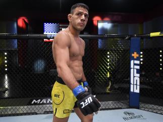 Rafael Dos Anjos of Brazil prepares to fight Paul Felder in a lightweight fight during the UFC Fight Night event at UFC APEX on November 14, 2020 in Las Vegas, Nevada. (Photo by Jeff Bottari/Zuffa LLC)