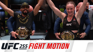 Deiveson Figueiredo e Valentina Shevchenko em montagem do Fight Motion