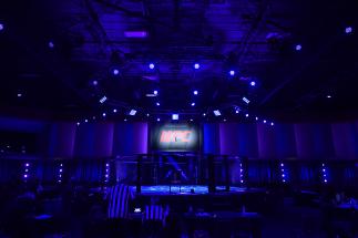 A general view of the Octagon during the UFC 256 event at UFC APEX on December 12, 2020 in Las Vegas, Nevada. (Photo by Jeff Bottari/Zuffa LLC)