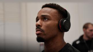 Lerone Murphy of England warms up prior to his fight during the UFC Fight Night event inside Flash Forum on UFC Fight Island on July 16, 2020 in Yas Island, Abu Dhabi, United Arab Emirates. (Photo by Mike Roach/Zuffa LLC)
