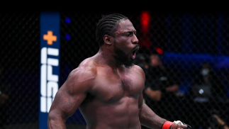 William Knight celebrates after defeating Aleksa Camur in their light heavyweight bout during UFC 253 inside Flash Forum on UFC Fight Island on September 27, 2020 in Abu Dhabi, United Arab Emirates. (Photo by Josh Hedges/Zuffa LLC)