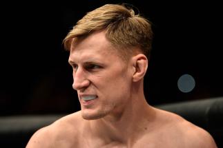 Alexander Volkov of Russia stands in his corner prior to facing Fabricio Werdum of Brazil in their heavyweight bout inside The O2 Arena on March 17, 2018 in London, England. (Photo by Brandon Magnus/Zuffa LLC)