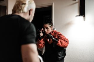 Flyweight Casey O'Neill prepares for her UFC debut ahead of UFC Fight Night: Blaydes vs Lewis in Las Vegas, Nevada. (Photo by McKenzie Pavacich)
