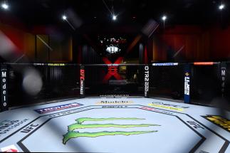 A general view of the Octagon prior to the UFC 256 event at UFC APEX on December 12, 2020 in Las Vegas, Nevada. (Photo by Jeff Bottari/Zuffa LLC)
