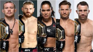Cinco cinturões em disputa no UFC em março