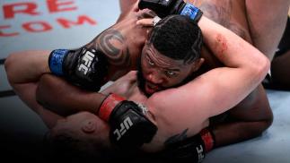 Curtis Blaydes battles Alexander Volkov of Russia in their heavyweight bout during the UFC Fight Night event at UFC APEX on June 20, 2020 in Las Vegas, Nevada. (Photo by Chris Unger/Zuffa LLC)