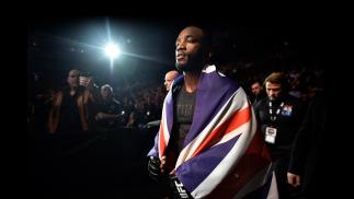 Leon Edwards of Jamaica walks out towards the Octagon prior to facing Peter Sobotta of Poland in their welterweight bout inside The O2 Arena on March 17, 2018 in London, England. (Photo by Brandon Magnus/Zuffa LLC)