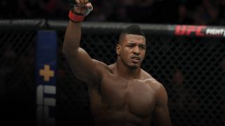 Alonzo Menifield reacts after defeating Paul Craig of Scotland in their light heavyweight bout during the UFC Fight Night event at the Target Center on June 29, 2019 in Minneapolis, Minnesota. (Photo by Josh Hedges/Zuffa LLC)
