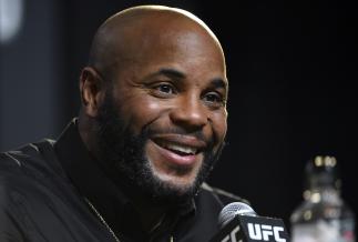 Daniel Cormier interacts with media during the UFC 252 press conference at UFC APEX on August 13, 2020 in Las Vegas, Nevada. (Photo by Chris Unger/Zuffa LLC)