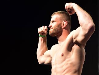 Jan Blachowicz of Poland steps onto the scale during the UFC Fight Night Weigh-in held at Barclaycard Arena on September 2, 2016 in Hamburg, Germany.(Photo by Mike Roach/Zuffa LLC)