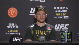 Former UFC Bantamweight Champion Petr Yan Speaks At a Post-fight Press Conference After His Fight Against Aljamain Sterling at UFC 259: Blachowicz vs Adesanya on March 6, 2021.