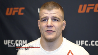 Grant Dawson reacts with UFC.com after his TKO victory over lightweight Leonardo Santos at UFC Fight Night: Brunson vs Holland on March 20, 2021.
