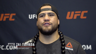 Tai Tuivasa reacts with UFC.com after his TKO victory over heavyweight Harry Hunsucker at UFC Fight Night: Brunson vs Holland on March 20, 2021.