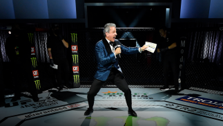 Octagon Announcer Bruce Buffer introduces the flyweight championship bout during the UFC 256 event at UFC APEX on December 12, 2020 in Las Vegas, Nevada. (Photo by Jeff Bottari/Zuffa LLC)