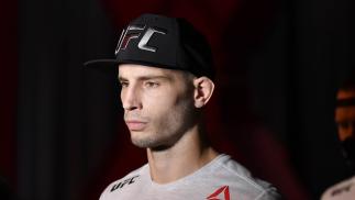 Sasha Palatnikov prepares to enter the Octagon prior to his welterweight bout against Louis Cosce during the UFC 255 event at UFC APEX on November 21, 2020 in Las Vegas, Nevada. (Photo by Jeff Bottari/Zuffa LLC)