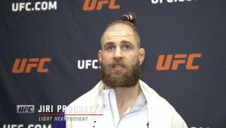 Jiri Prochazka reacts with UFC.com after his KO victory over UFC light heavyweight Dominick Reyes at UFC Fight Night: Reyes vs Prochazka on May 1, 2021.