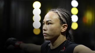 Michelle Waterson prepares to fight Angela Hill in a strawweight fight during the UFC Fight Night event at UFC APEX on September 12, 2020 in Las Vegas, Nevada. (Photo by Jeff Bottari/Zuffa LLC)