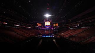 A general view of the Octagon before the UFC Fight Night event at the Gila Rivera Arena on April 14, 2018 in Glendale, Arizona. (Photo by Josh Hedges/Zuffa LLC)