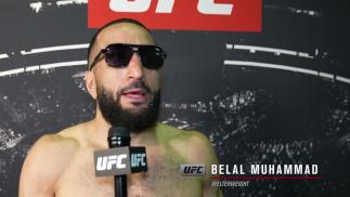 Belal Muhammad reacts with UFC.com after his unanimous decision victory over welterweight Demian Maia at UFC 263: Adesanya vs Vettori 2 on June 12, 2021