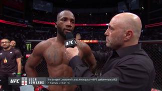 Watch Leon Edwards' Octagon Interview With Joe Rogan After His Victory Over Nate Diaz At UFC 263