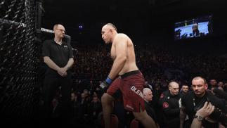 Aleksei Oleinik of Russia prepares to enter the Octagon prior to his heavyweight bout against Alistair Overeem of The Netherlands during the UFC Fight Night event at Yubileyny Sports Palace on April 20, 2019 in Saint Petersburg, Russia. (Photo by Jeff Bottari/Zuffa LLC)