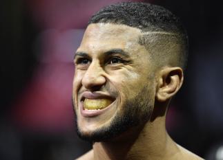 Youssef Zalal of Morocco prepares to fight Seungwoo Choi of South Korea in their featherweight fight during the UFC Fight Night event at UFC APEX on February 06, 2021 in Las Vegas, Nevada. (Photo by Chris Unger/Zuffa LLC)