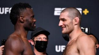 Uriah Hall e Sean Strickland se encaram na pesagem do UFC Vegas 33