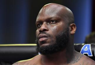 Derrick Lewis prepares to fight Curtis Blaydes in a heavyweight bout during the UFC Fight Night event at UFC APEX on February 20 2021 in Las Vegas Nevada (Photo by Chris Unger/Zuffa LLC)
