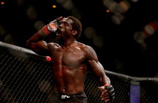 Jared Cannonier of USA celebrates after his victory over Anderson Silva of Brazil in their middleweight bout during the UFC 237 event at Jeunesse Arena on May 11, 2019 in Rio de Janeiro, Brazil. (Photo by Alexandre Schneider/Getty Images)
