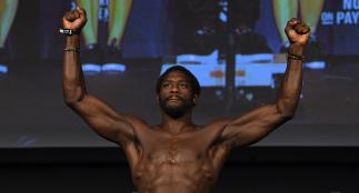 Jared Cannonier poses on the scale during the UFC 230 weigh-in inside Hulu Theater at Madison Square Garden on November 2, 2018 in New York, New York. (Photo by Jeff Bottari/Zuffa LLC)