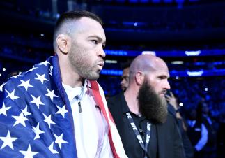 Colby Covington prepares to fight Kamaru Usman of Nigeria in their UFC welterweight championship fight during the UFC 268 event at Madison Square Garden on November 06 2021 in New York City. (Photo by Chris Unger/Zuffa LLC)