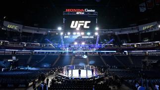Octógono no Honda Center em Anaheim no UFC 270