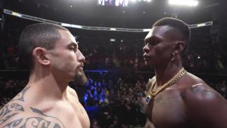 Israel Adesanya and Robert Whittaker faceoff before UFC 271: Adesanya vs Whittaker 2