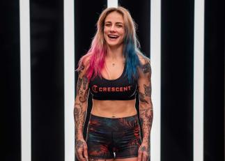 Jessica-Rose Clark trains at the UFC Performance Institute in Las Vegas, Nevada on February 16, 2022. (Photo by Zac Pacleb)