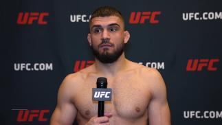 talks with the UFC.COM team backstage after his win at UFC Fight Night:Makhachev vs Green